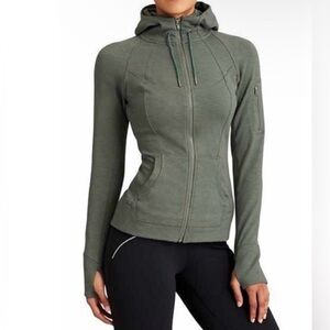 Athleta Slub Strength Zip-Up Hoodie Size S